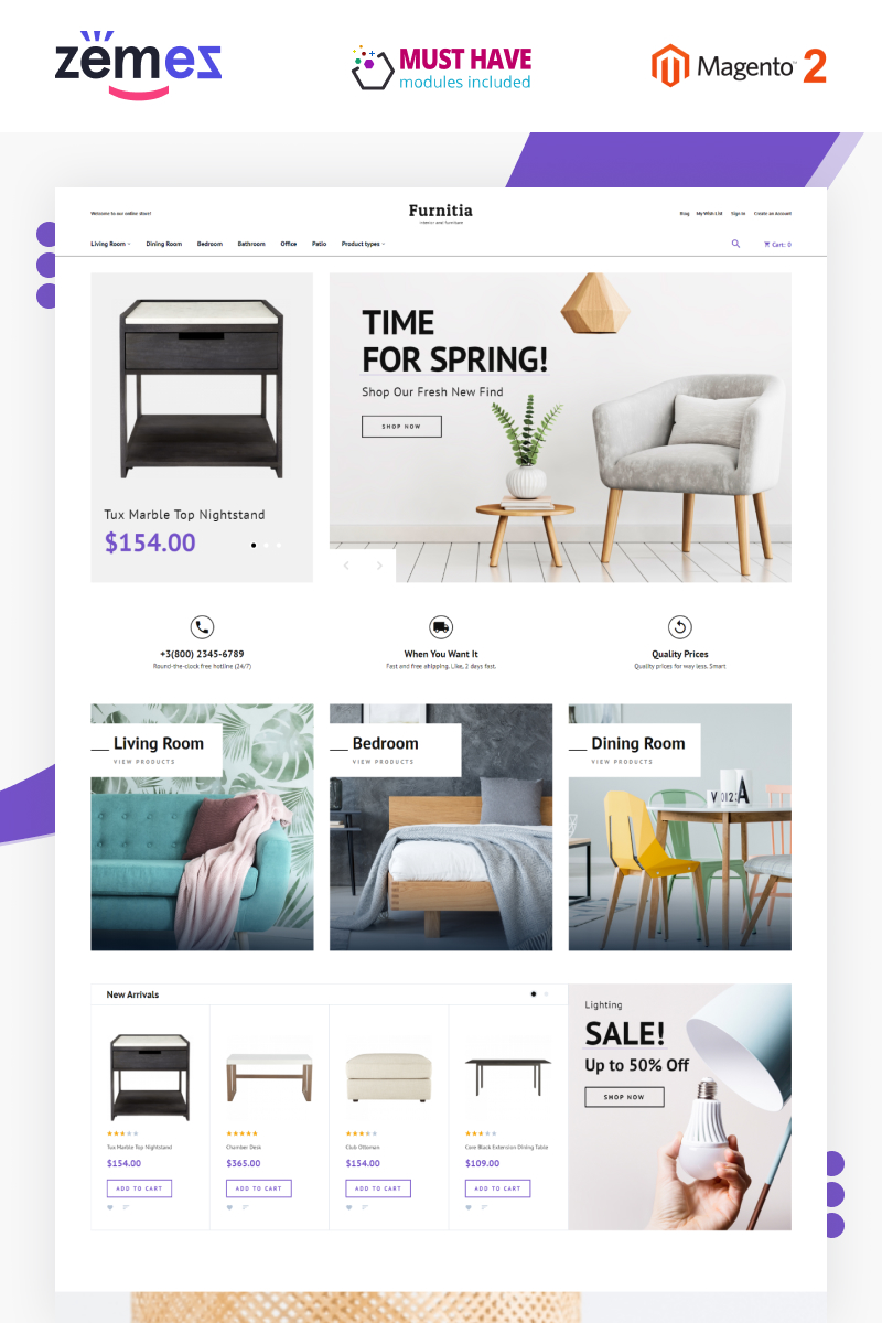 Furnitia - Magento Furniture Store Theme Magento Theme