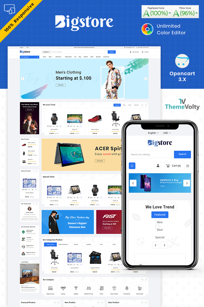 Big Store - Mega Electronics Shop OpenCart Template