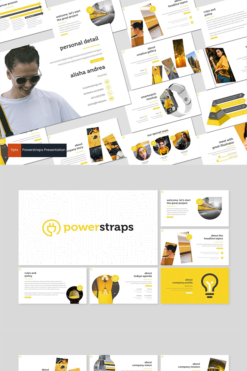 Powerstraps PowerPoint template