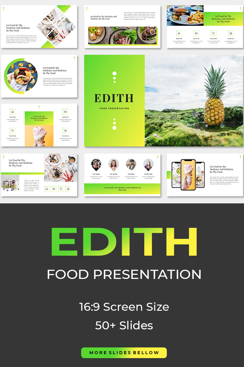 Edith Food PowerPoint template