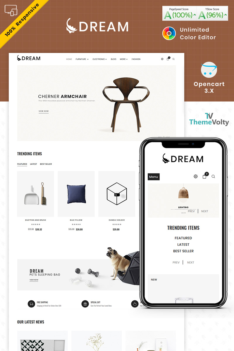 Dream Furniture OpenCart Template