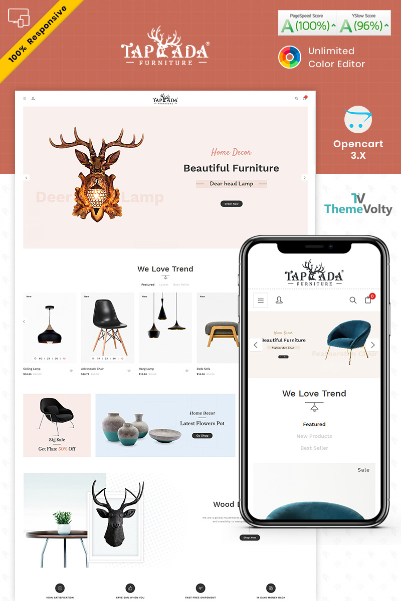 Tapada Furniture OpenCart Template