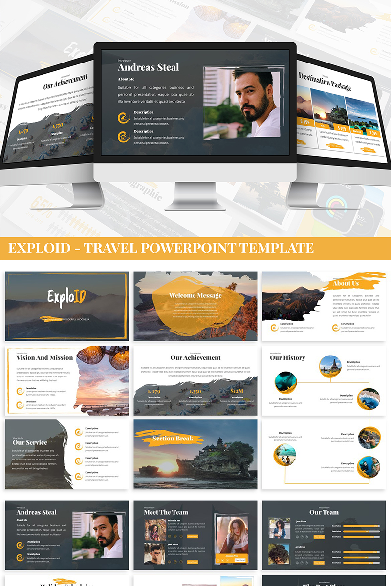 Exploid - Travel PowerPoint template