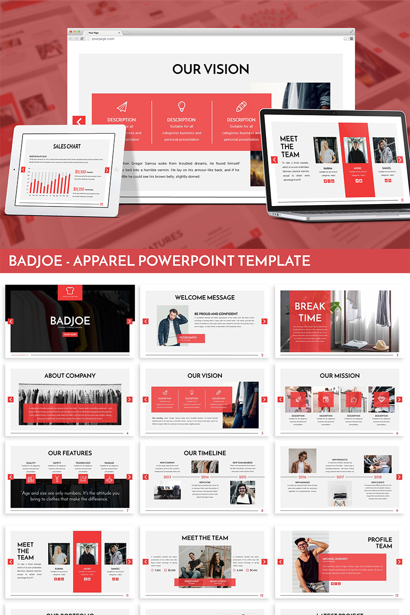 Badjoe - Apparel PowerPoint template