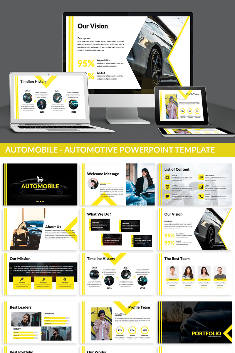 Automobile - Automotive PowerPoint template