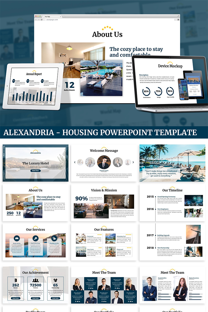 Alexandria - Housing PowerPoint template