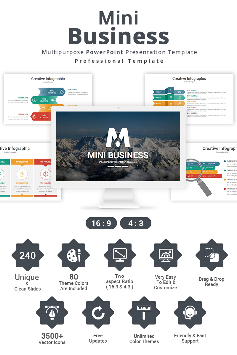 Mini Business PowerPoint template