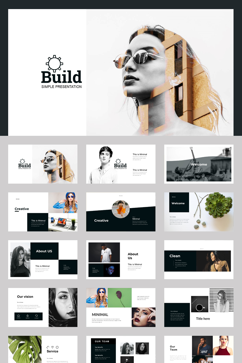 Black Build Corporate Presentation PowerPoint template