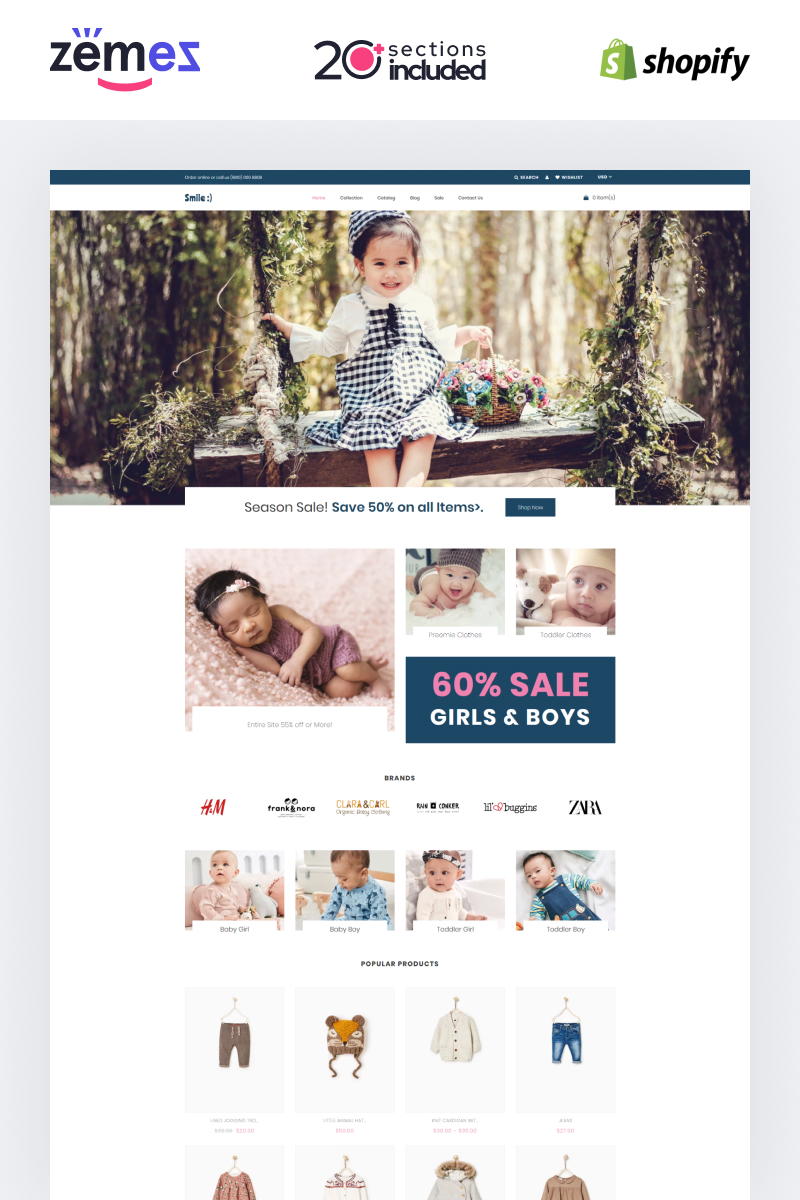 shopify baby store