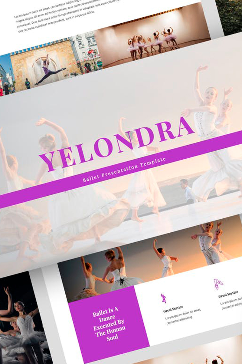 Yelondra - Ballet Presentation PowerPoint template