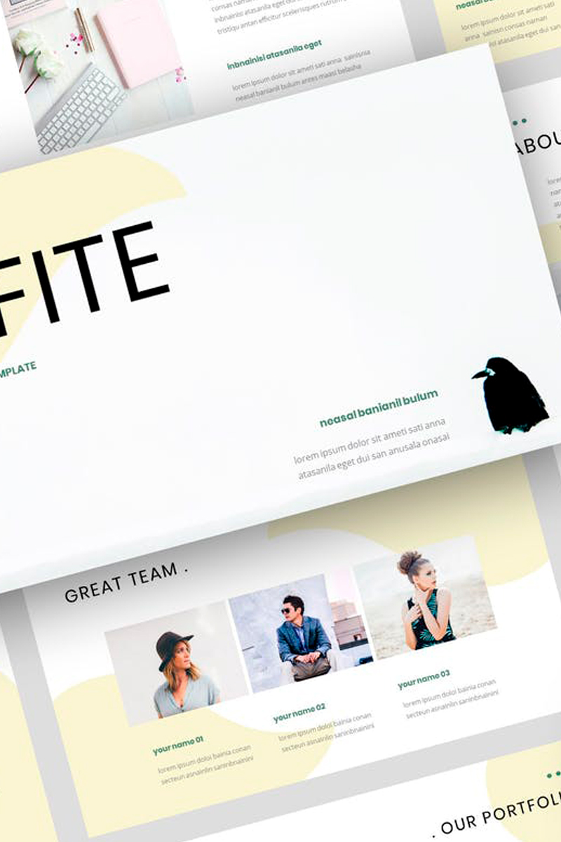 Lefite - Magazine & Creative Presentation PowerPoint template