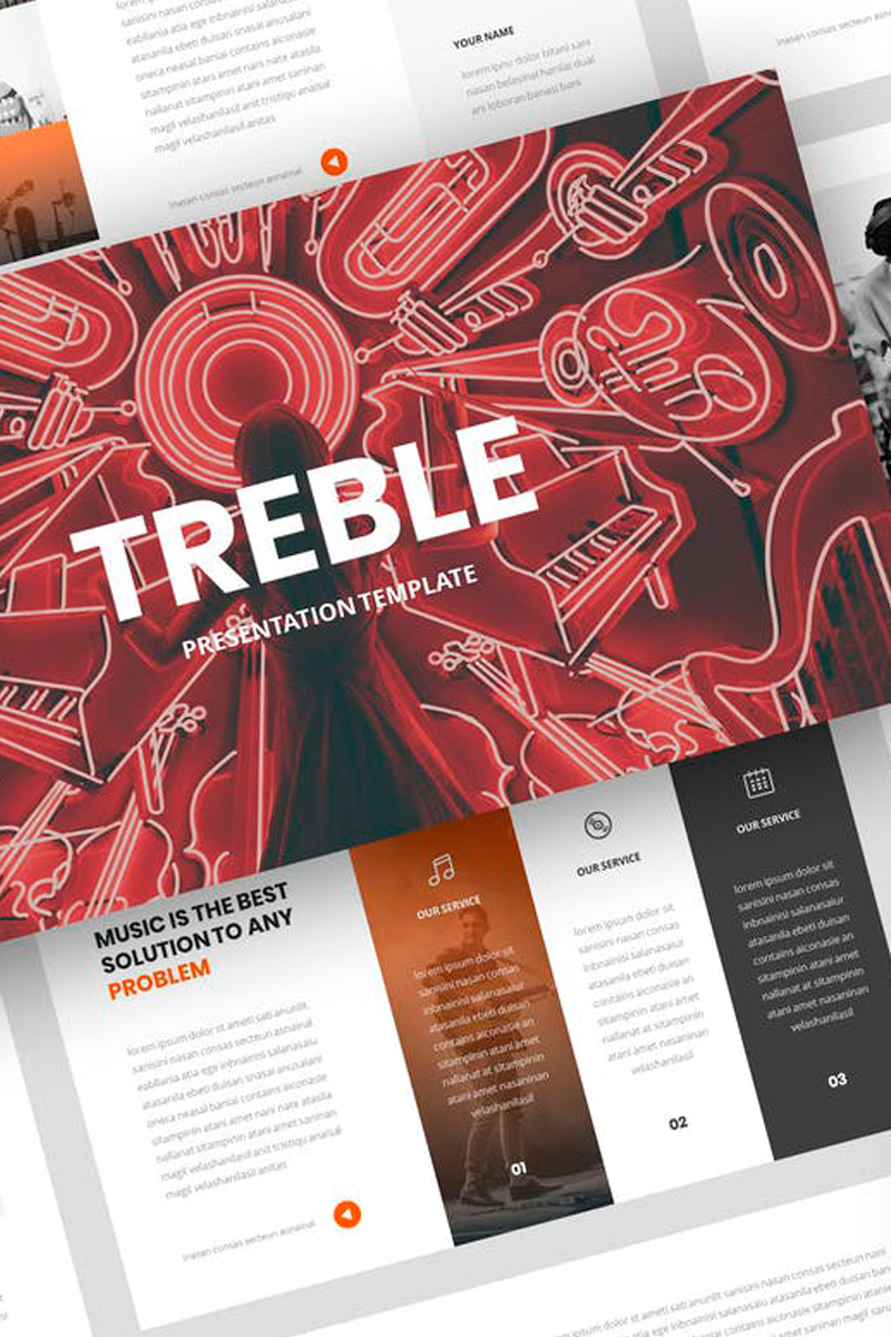 Treble - Music Presentation PowerPoint template