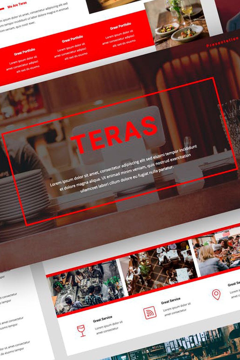 Teras - Restaurant Presentation PowerPoint template