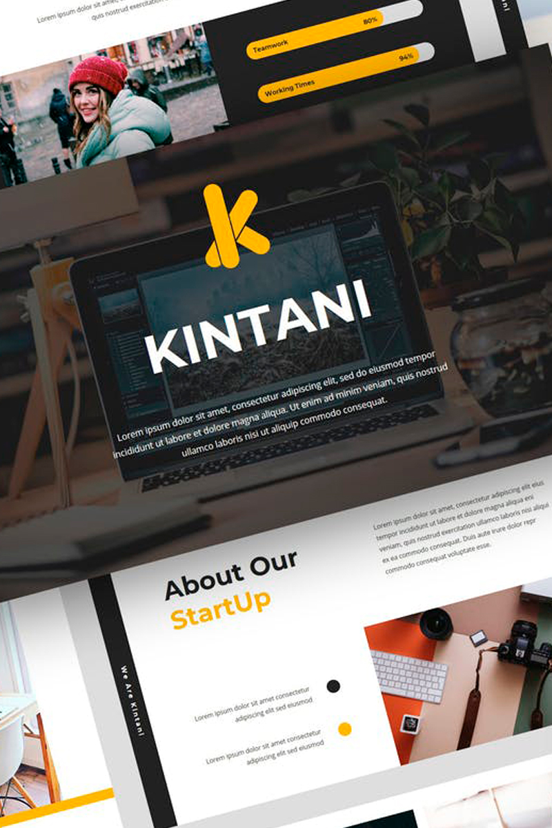 Kintani - StartUp Presentation PowerPoint template