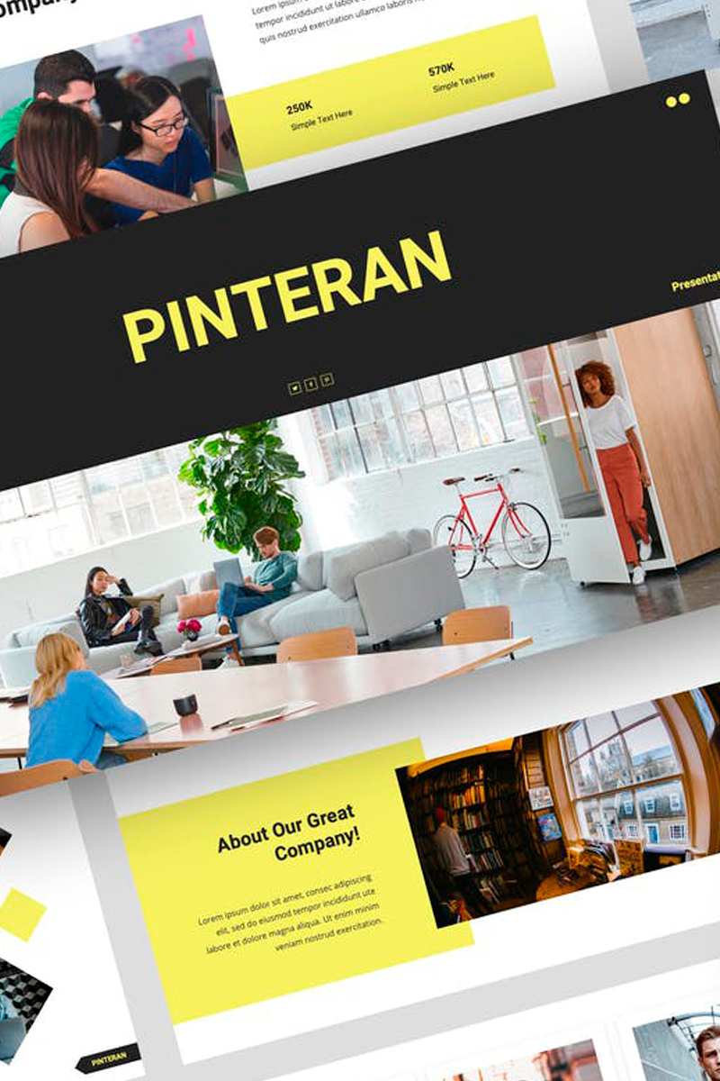 Pinteran - Company Profile Presentation PowerPoint template