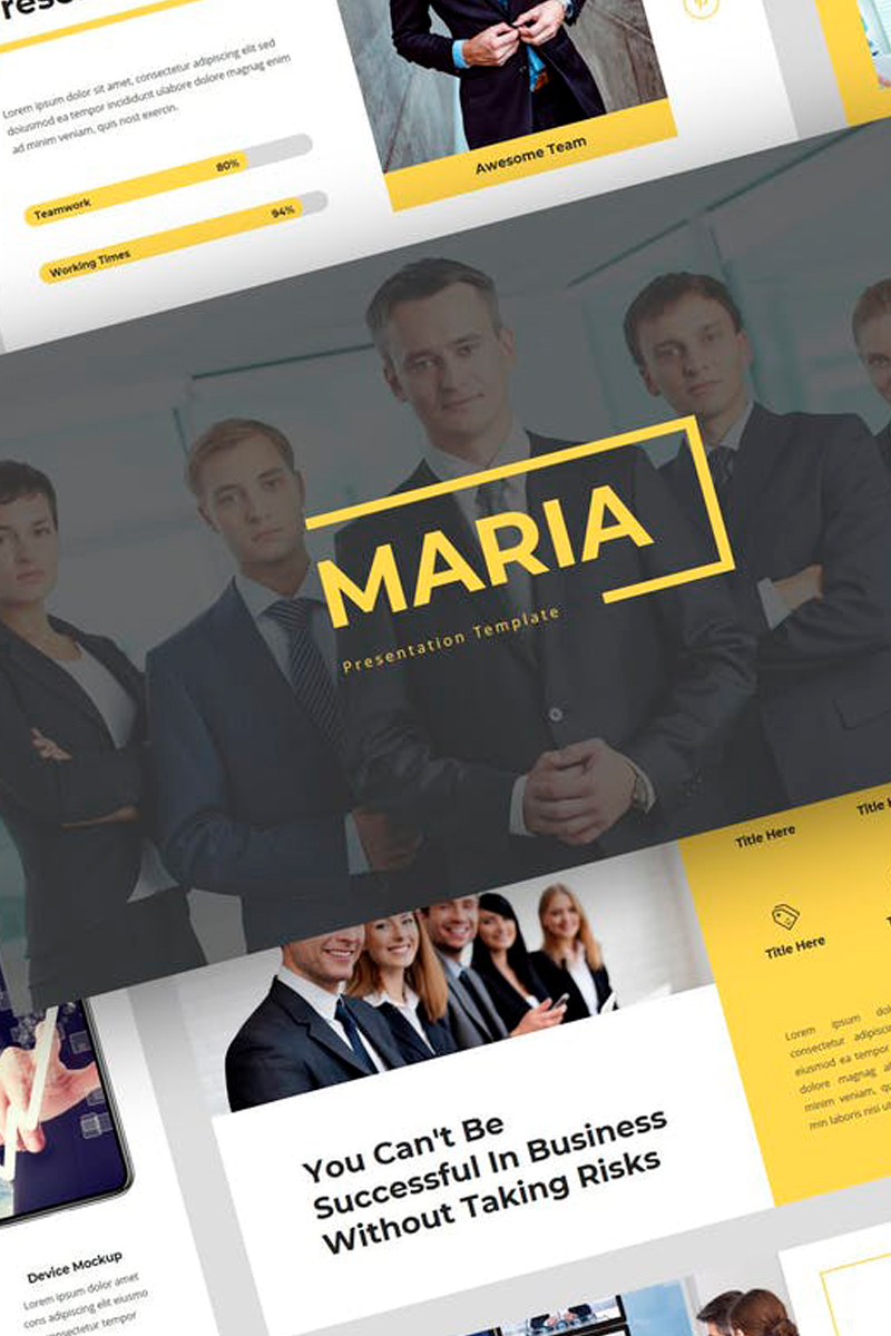 Maria - Pitch Deck & Business Presentation PowerPoint template