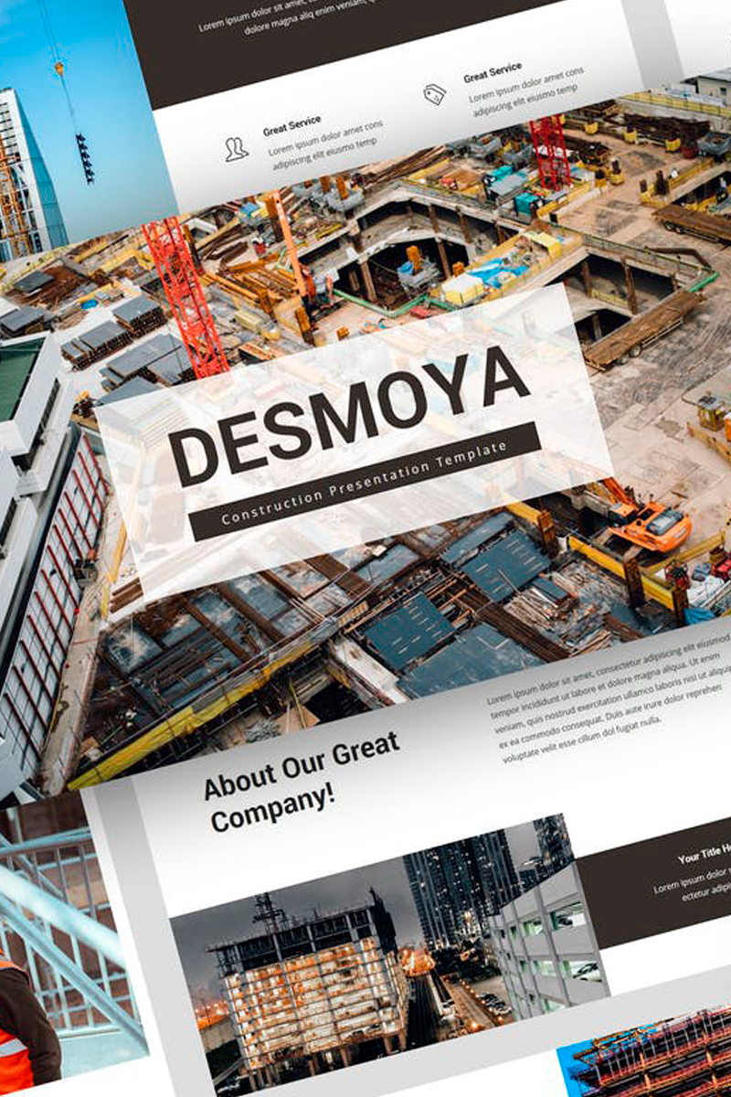 Desmoya - Construction Presentation PowerPoint template