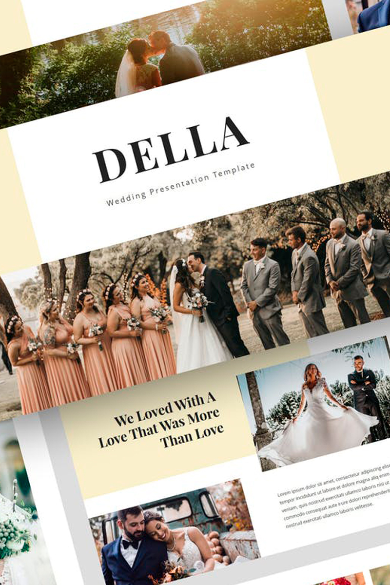 Della - Wedding Presentation PowerPoint template