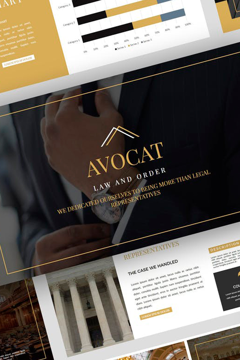 Avocat - Lawyer Presentation PowerPoint template