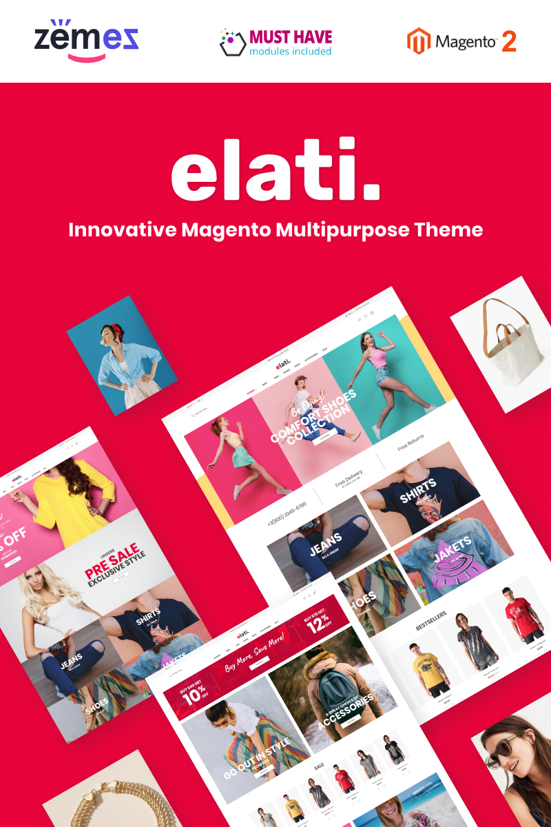 Elati - Multipurpose Fashion Magento Theme