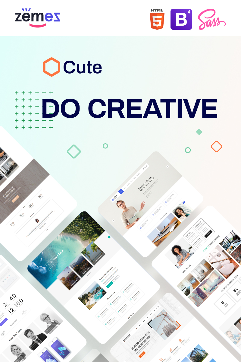 Cute - Universal Multipurpose Creative HTML Website Template