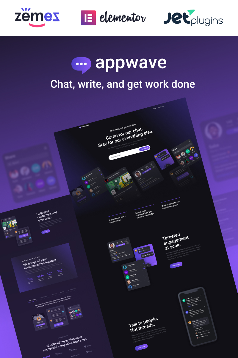 Appwave - Innovative and Stylish App Landing Page WordPress Theme