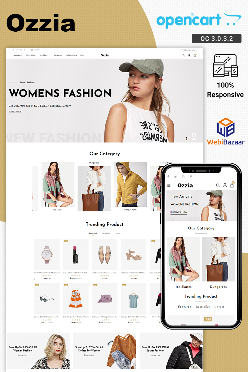 Ozzia - Multipurpose Fashion Store OpenCart Template