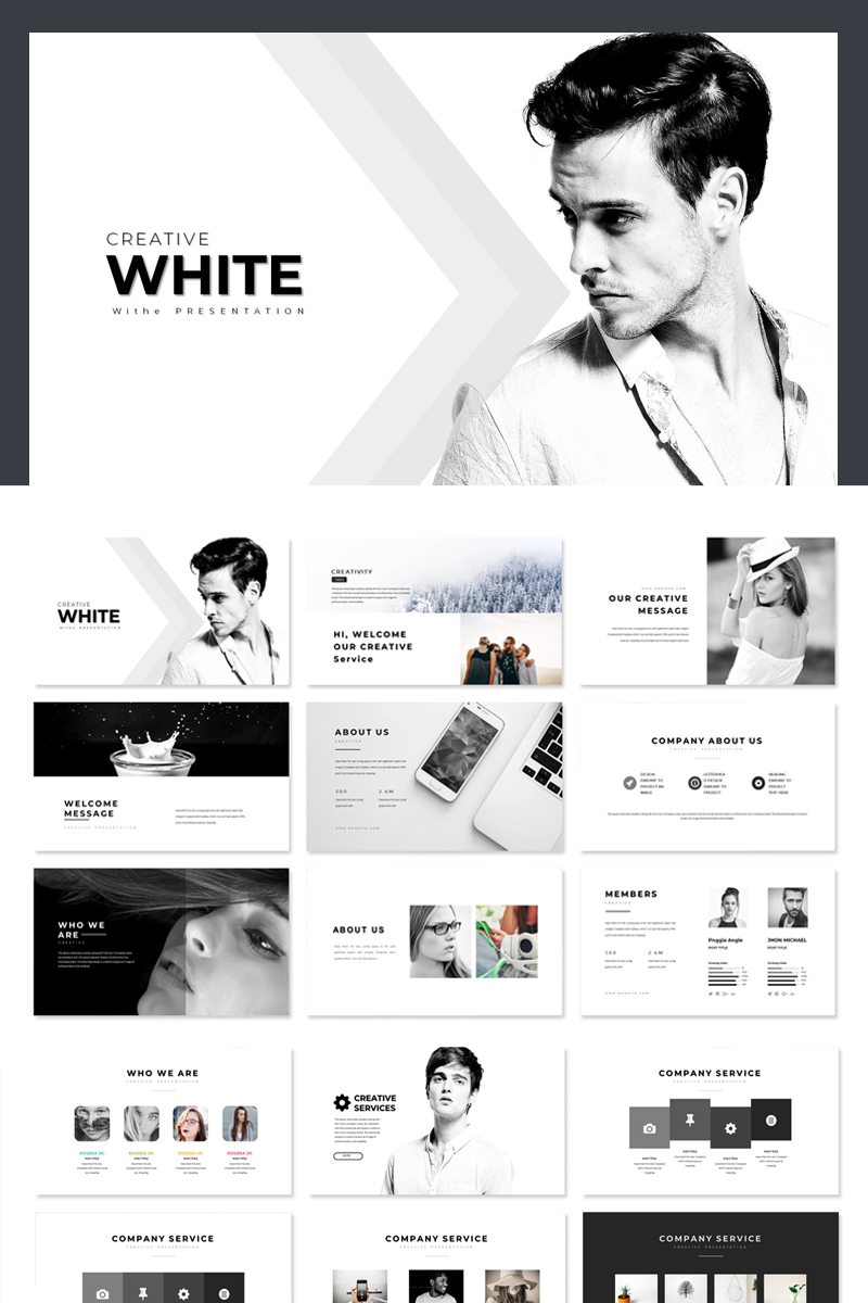 Minimal - White Presentation PowerPoint template