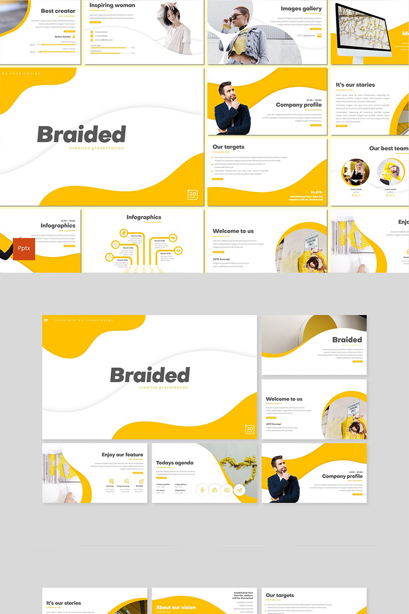Braided PowerPoint template
