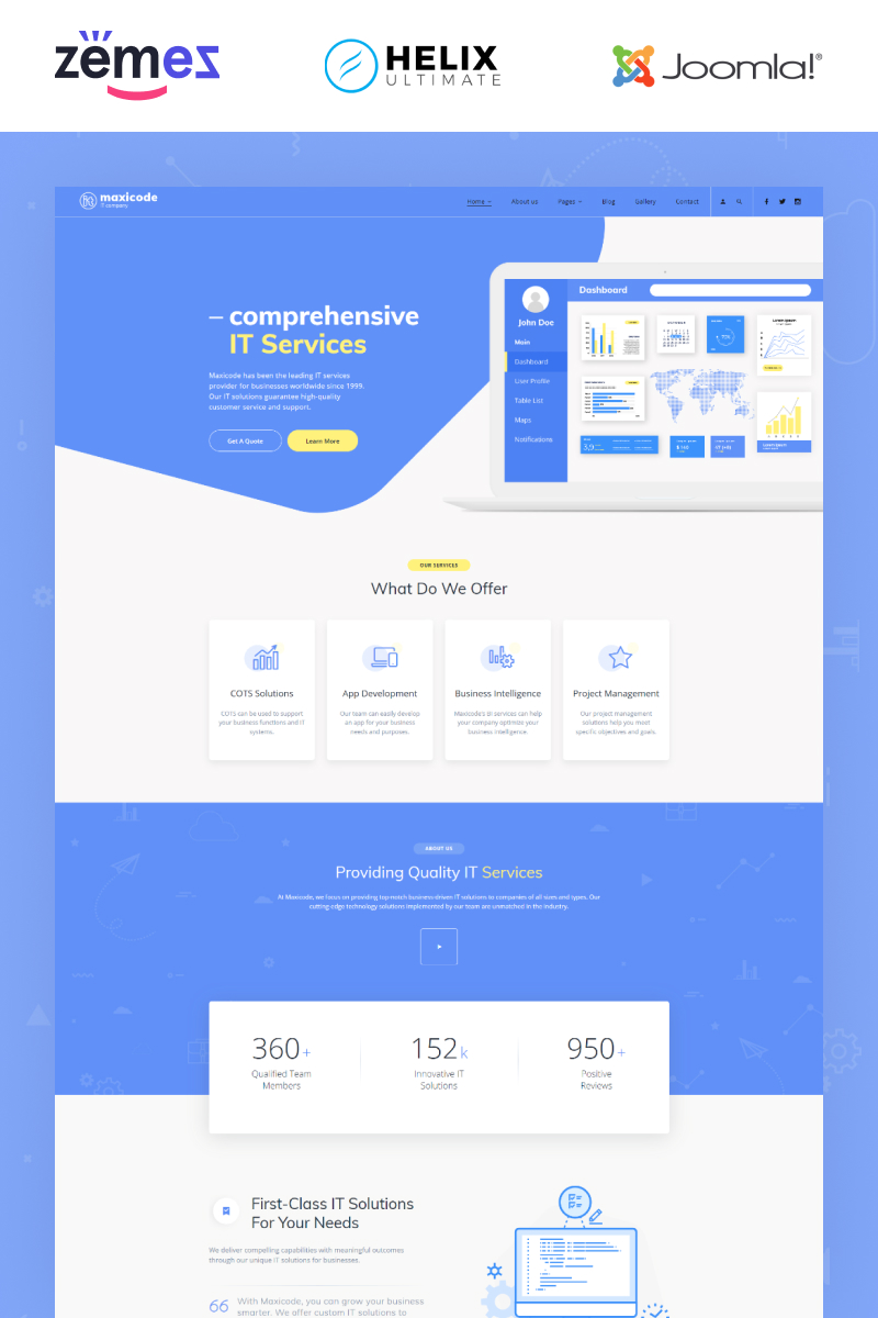 Maxicode - IT Multipage Creative Joomla Template