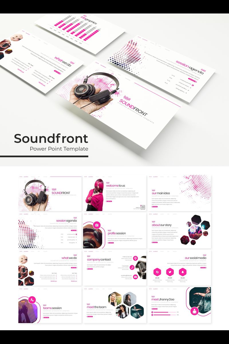 Soundfront PowerPoint template