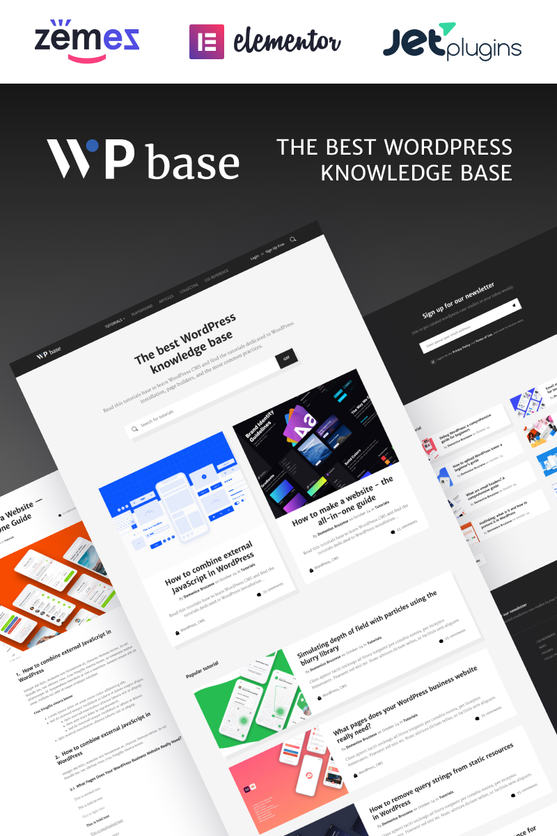 WPbase - WordPress Tutorial Theme WordPress Theme