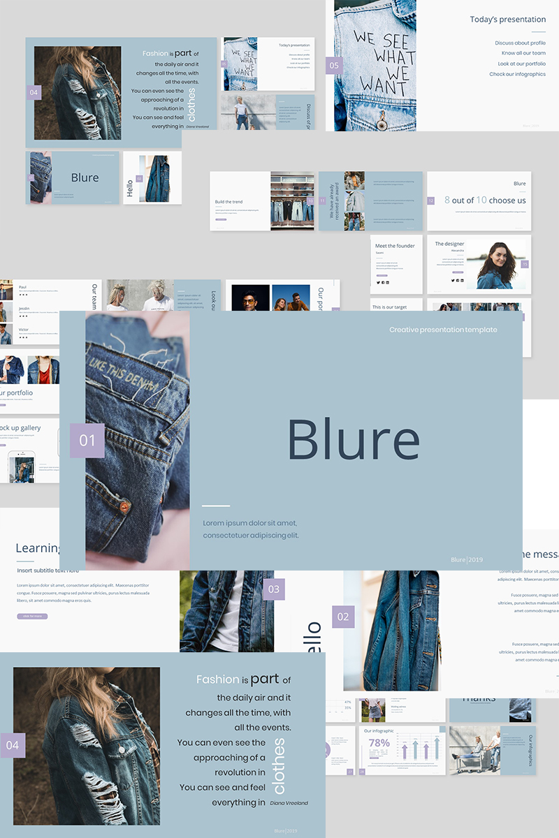 Blure PowerPoint template