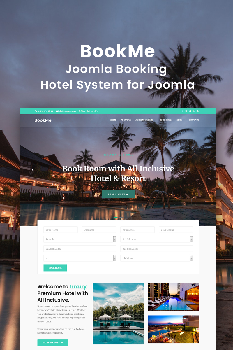 Booking Hotel-Villa and Travel Joomla 5 Template