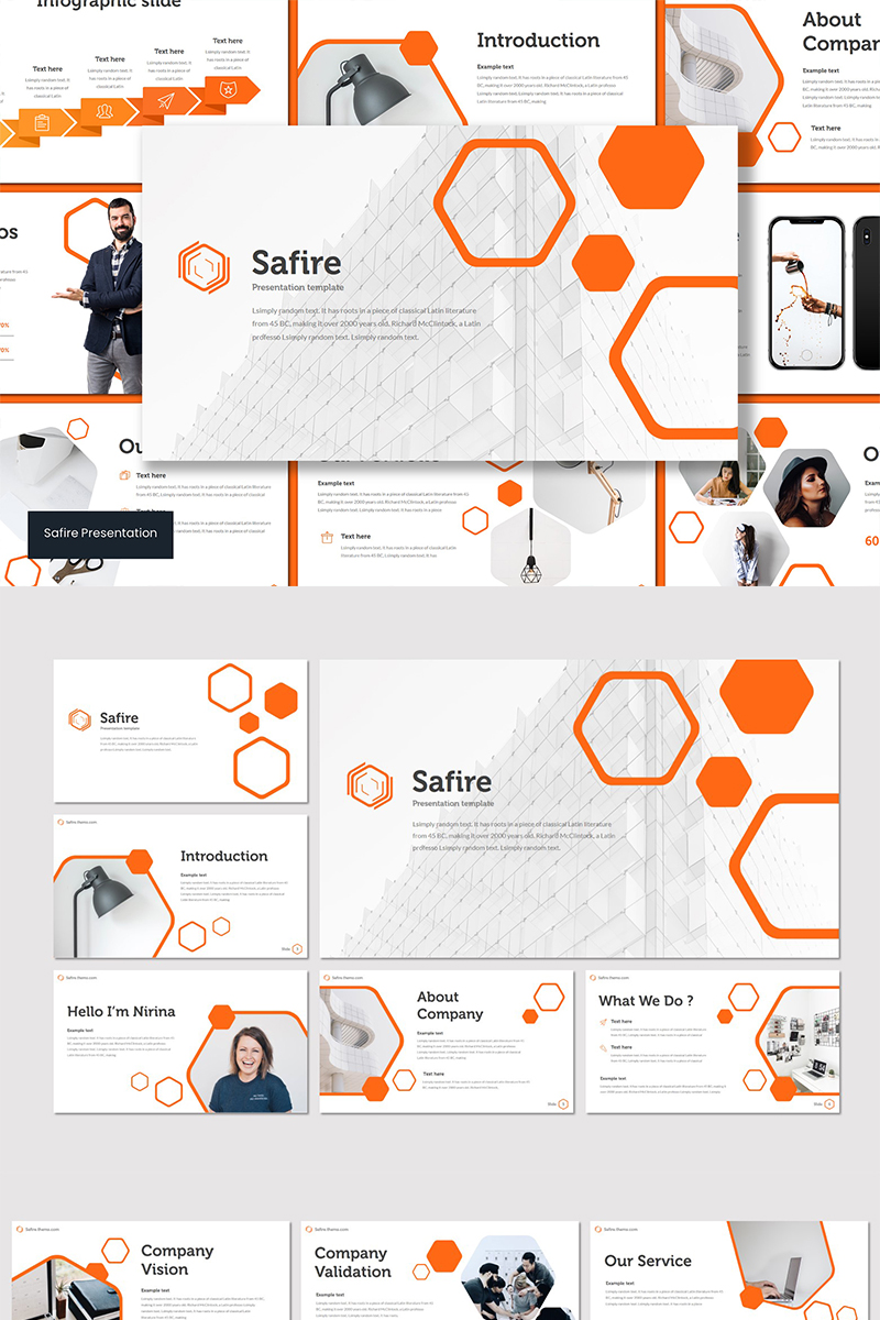 Safire PowerPoint template