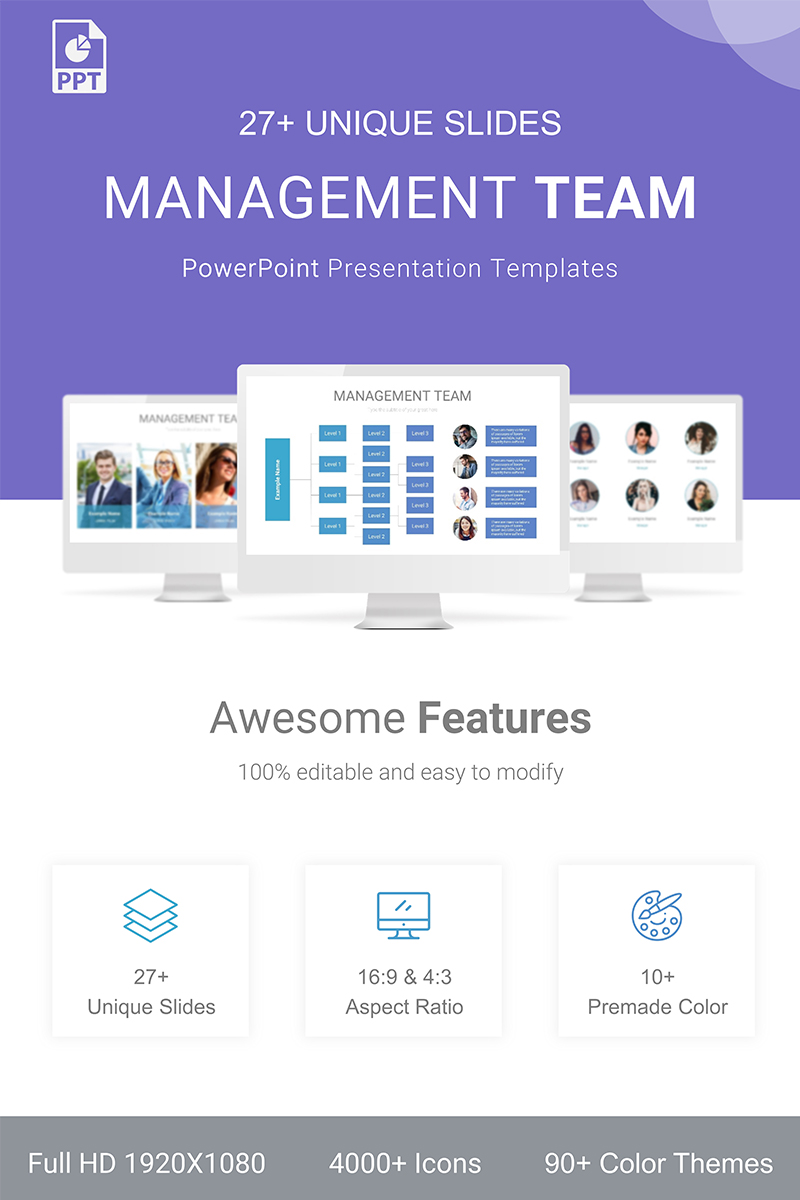 Management team PowerPoint template