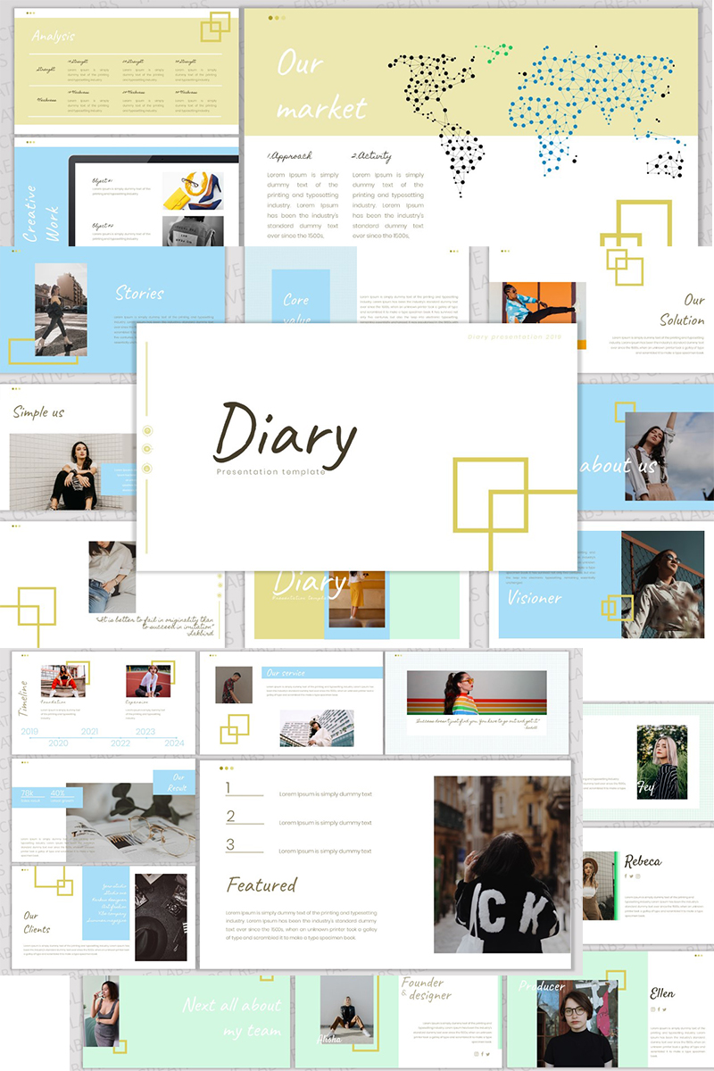 Diary PowerPoint template