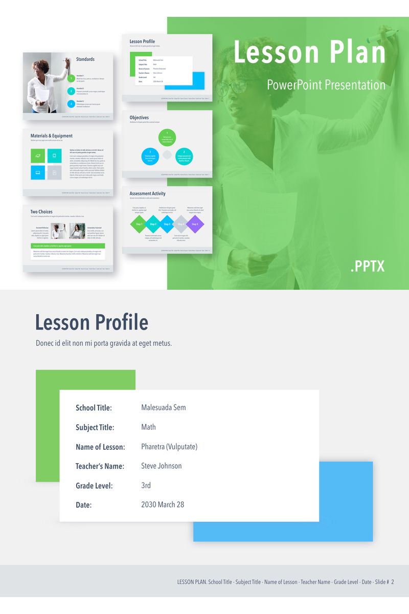 Lesson Plan PowerPoint template