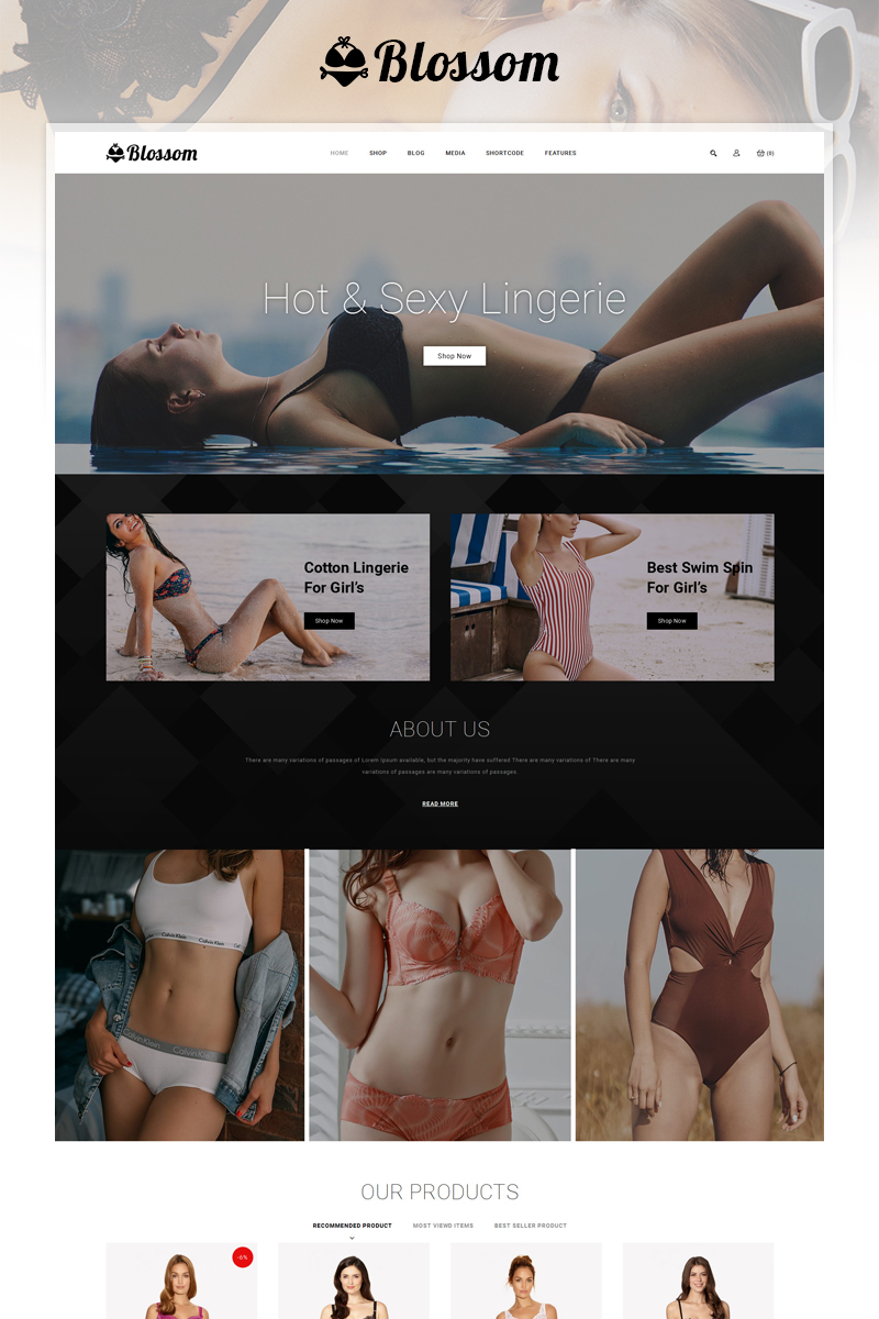 Blossom - Lingerie & Underware Store Elementor WooCommerce Responsive Theme