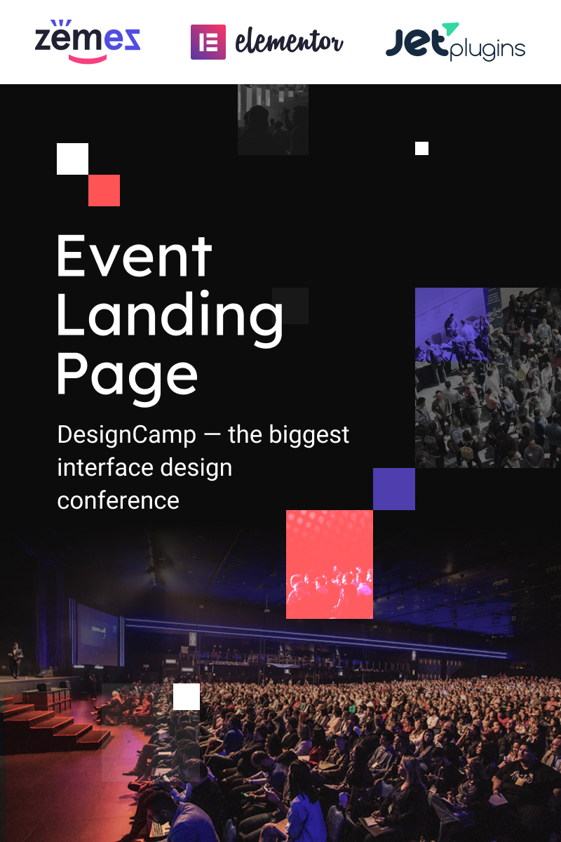 DesignCamp - Modern Event Landing Page Platform WordPress Theme