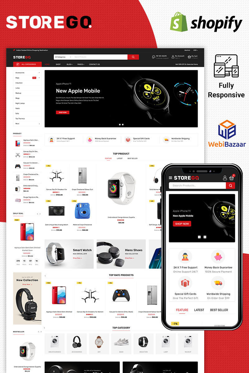 StoreGo - Multipurpose Premium Electronic Shopify 2.0 Theme