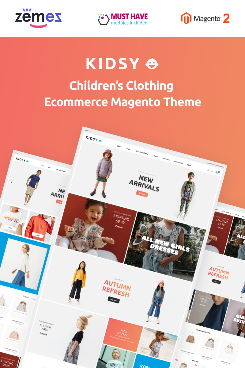 Kidsy - Children`s Clothing Ecommerce Magento Theme