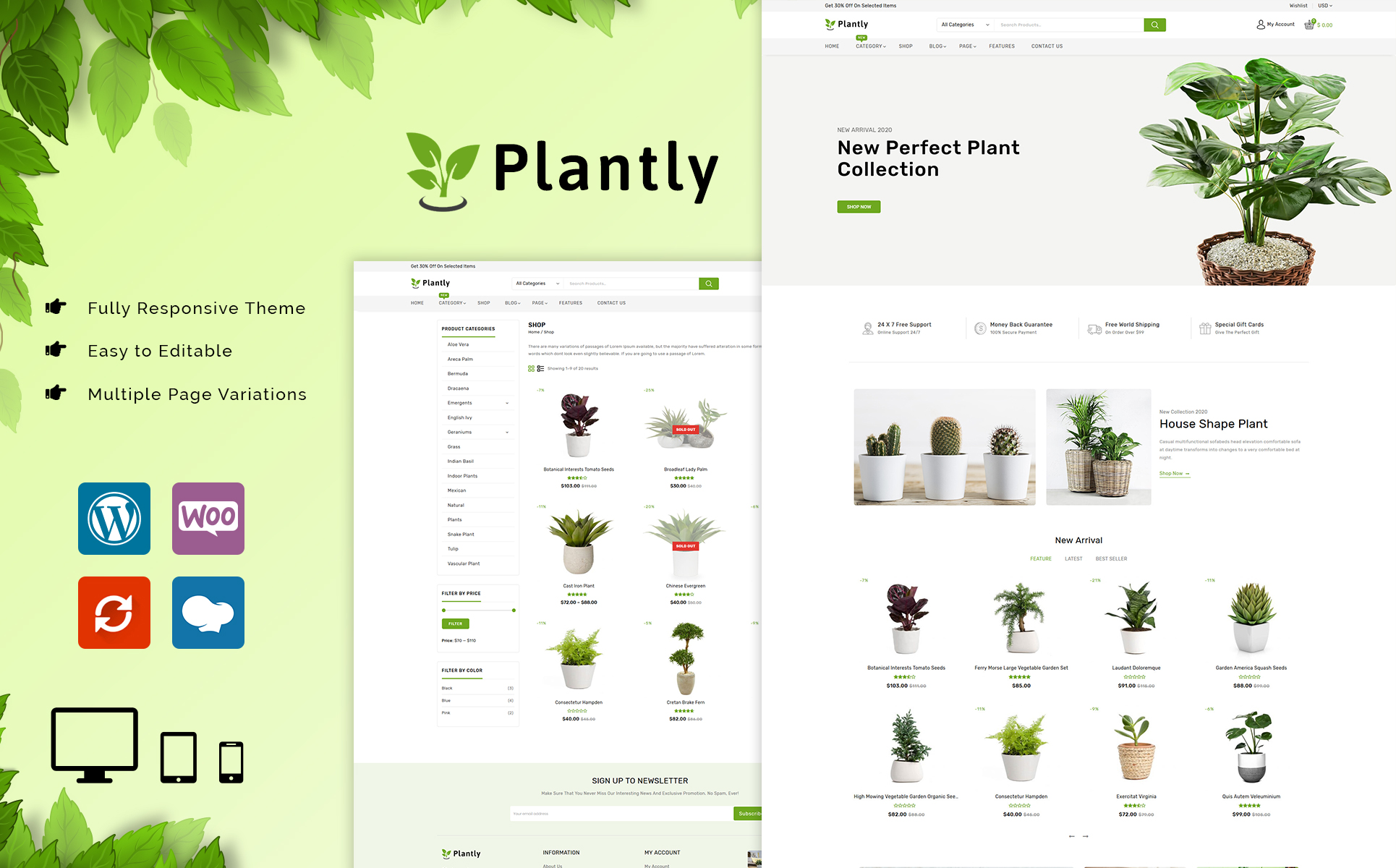 Plantly - Plants And Nursery WooCommerce Theme