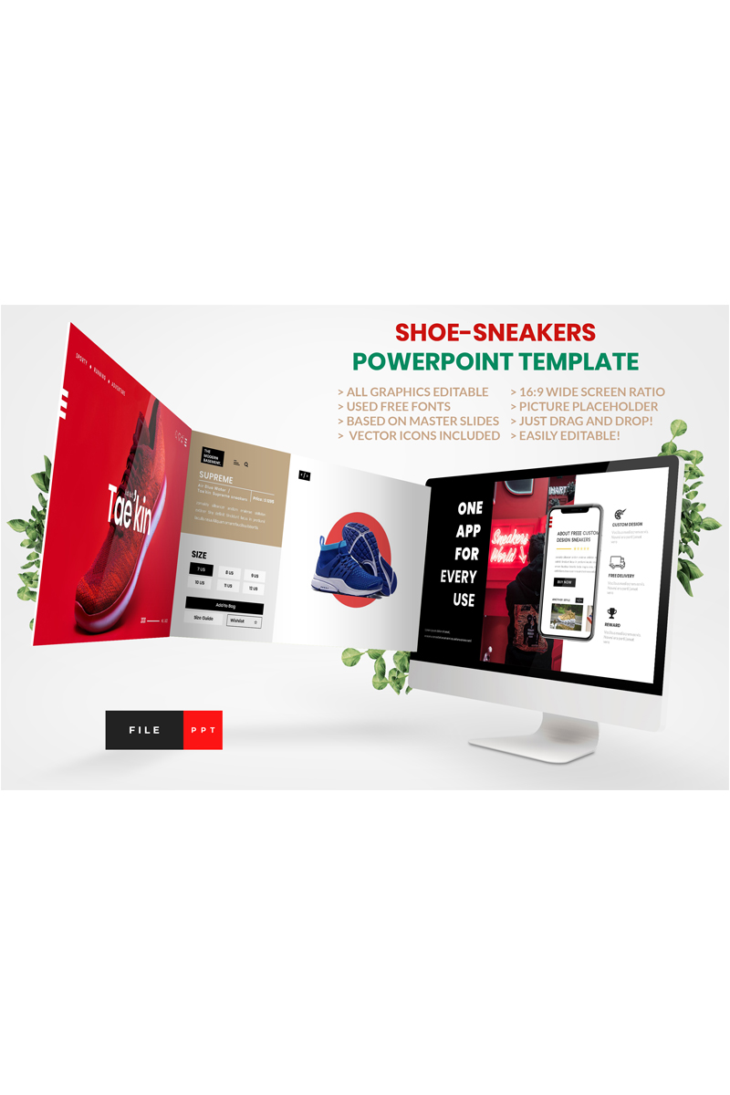 Shoe - Sneakers PowerPoint template