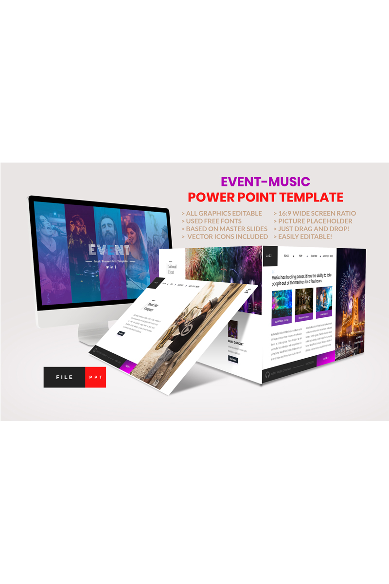 Event-Music PowerPoint template