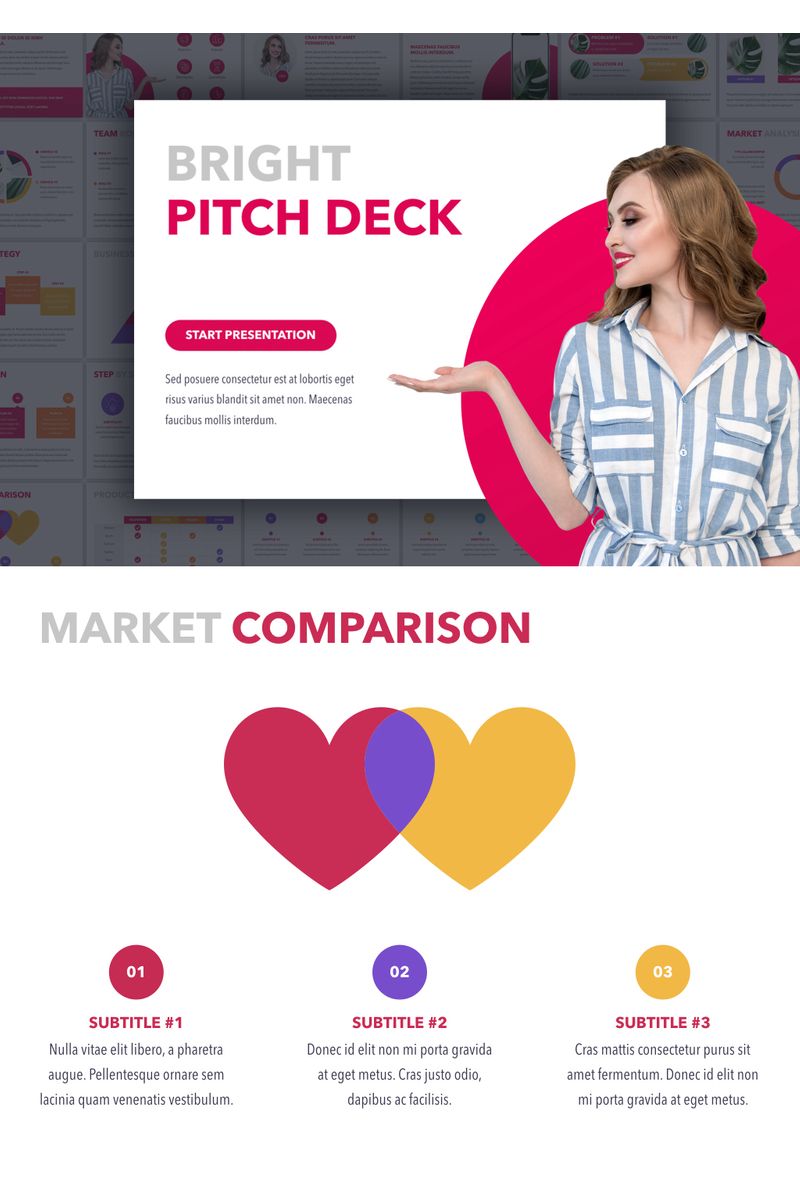 Bright Pitch Deck PowerPoint template