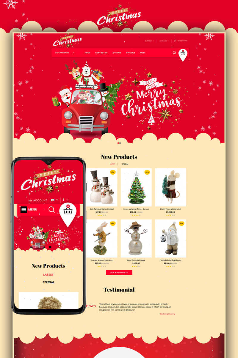 Merry-Christmas - Gift Store OpenCart Template