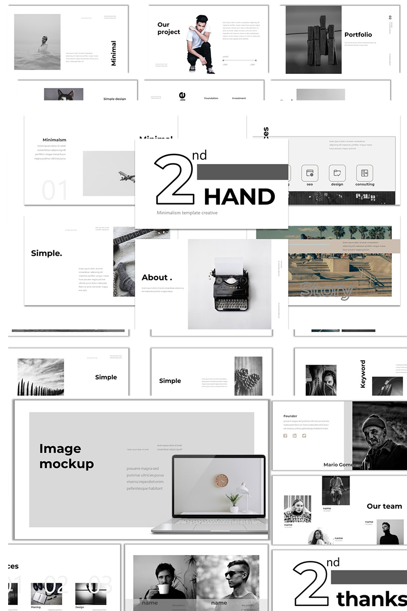 secondhand PowerPoint template
