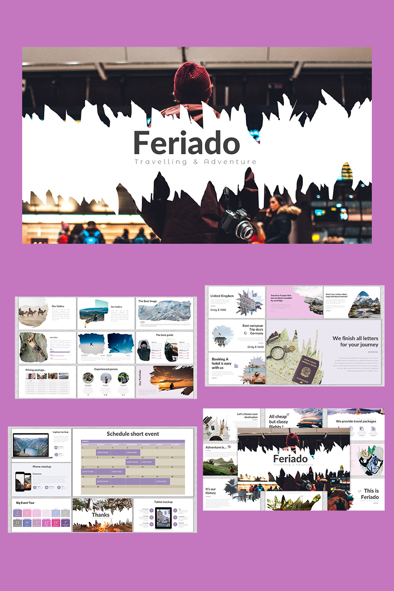 Feriado PowerPoint template