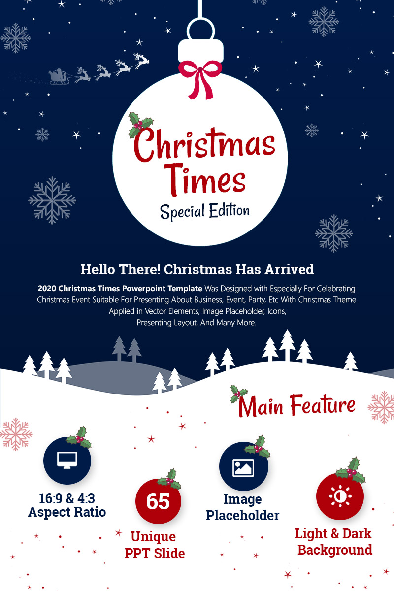 Christmas Times Presentation PowerPoint template